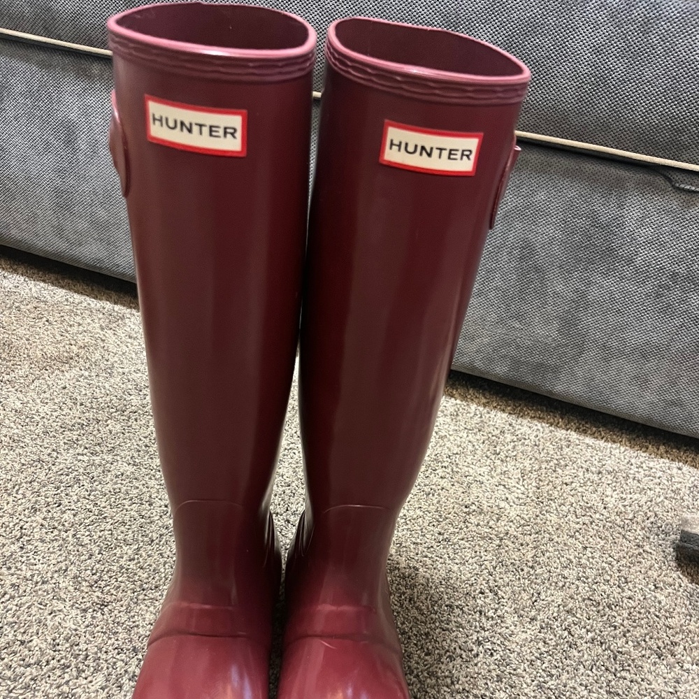 TALL Mauve Hunter rain boots